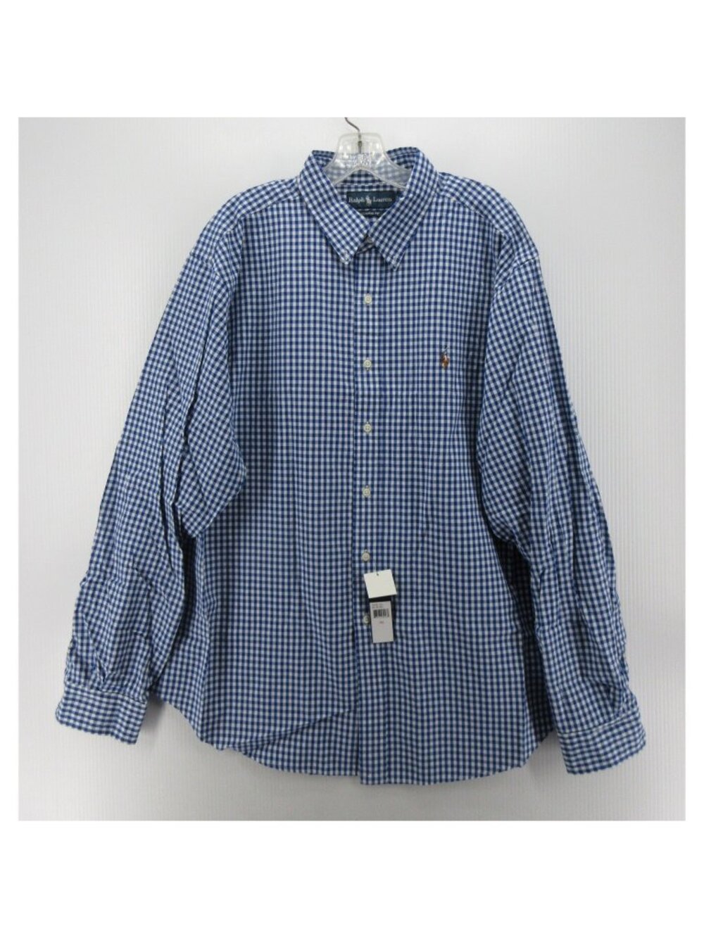 Ralph Lauren Shirt XXL Oxford Cloth OCBD Gingham Plaid Classic Fit